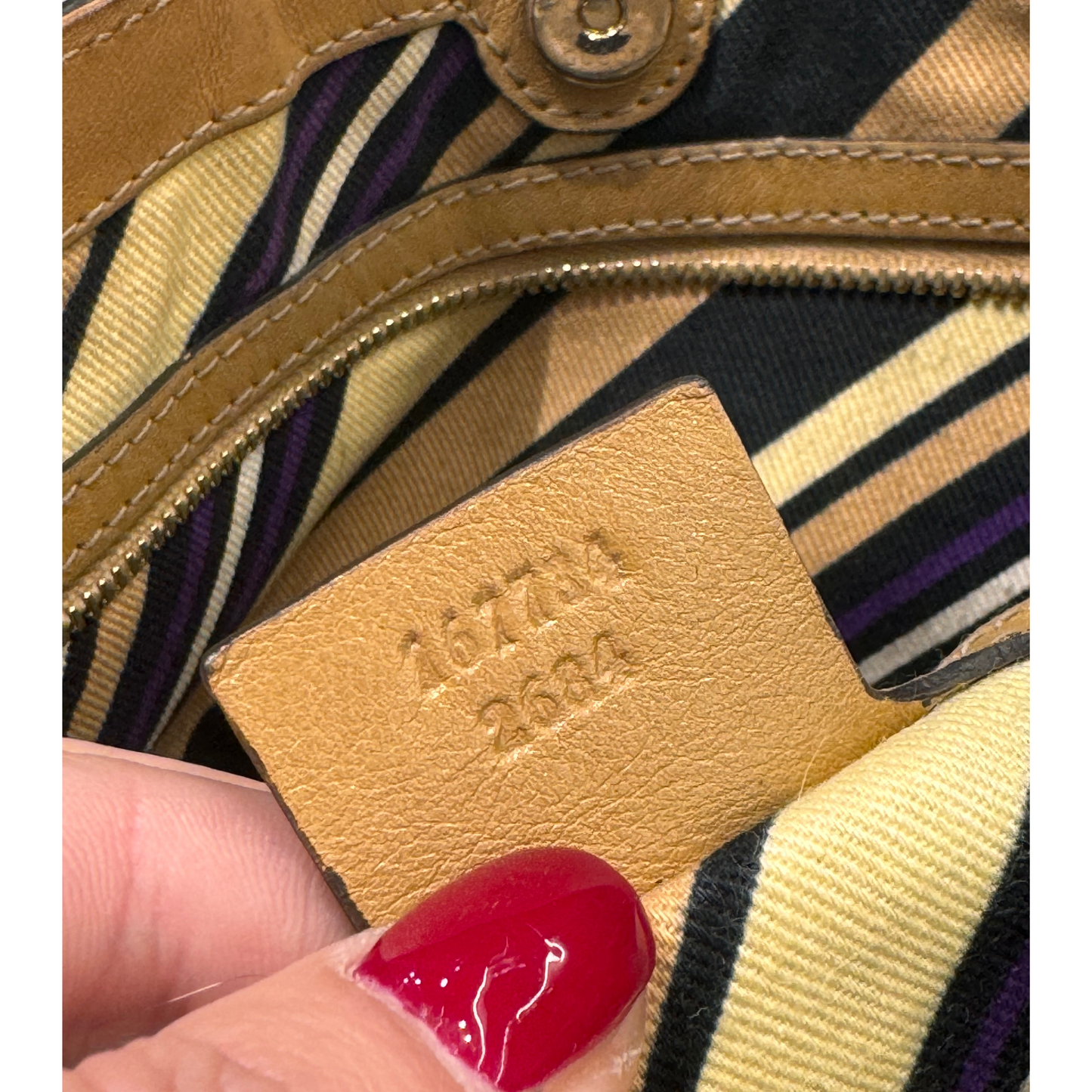 MEZZALUNA GUCCI CUOIO