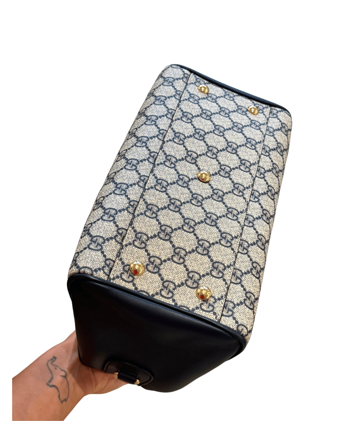 BAULETTO GUCCI BOSTON PVC RIFINITURE BLU