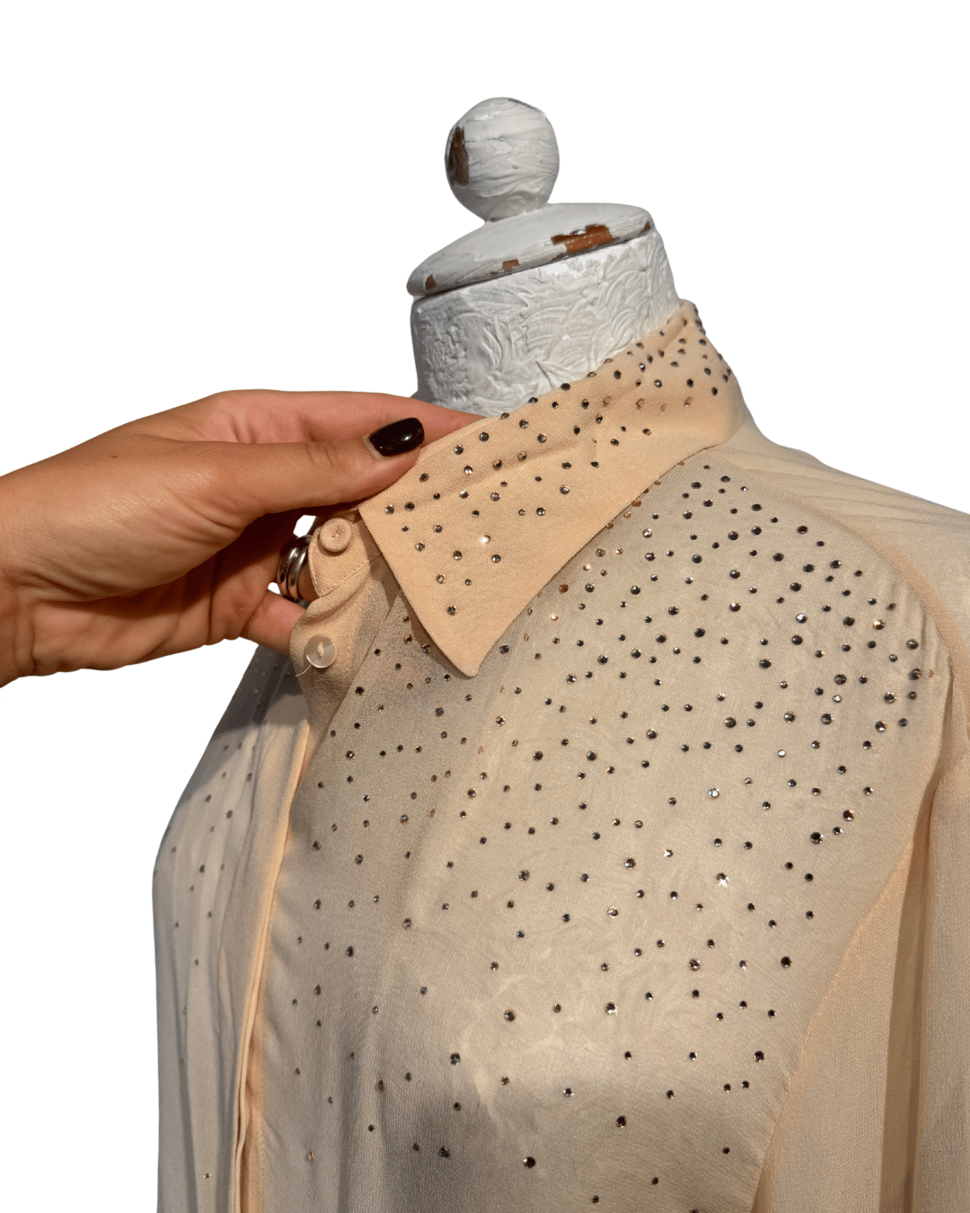 CAMICIA MAX MARA SETA CON STRASS Tg 40