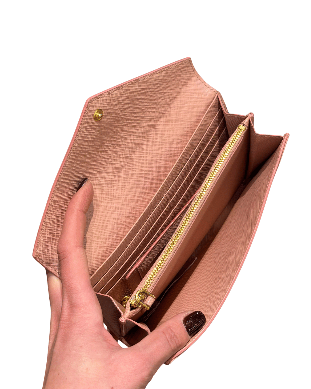 PORTAFOGLIO PRADA ROSA PELLE SAFFIANO