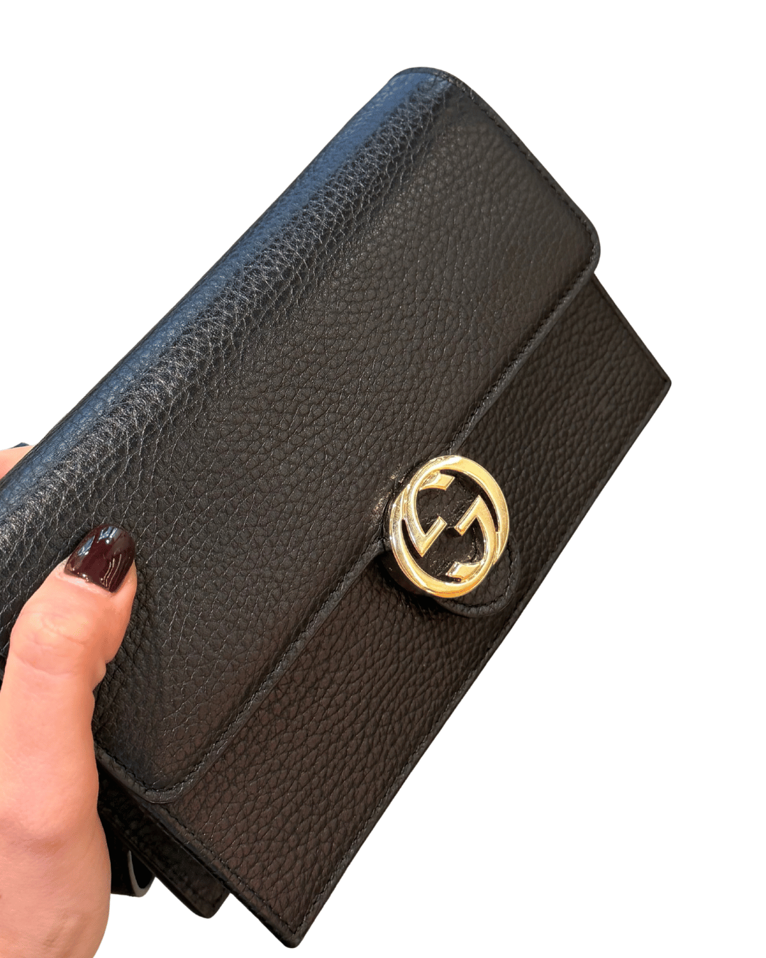 GUCCI SOHO WALLET ON CHAIN NERA