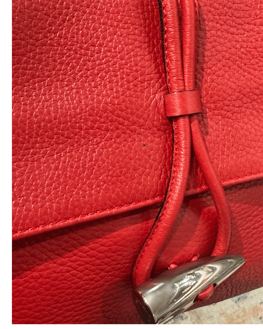 BURBERRY A SPALLA IN PELLE ROSSA