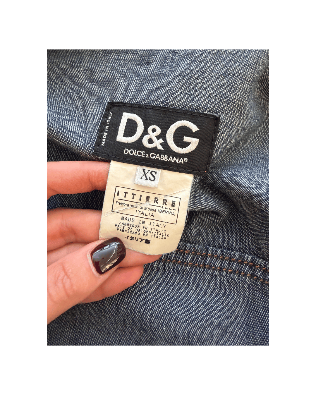 COMPLETO DENIM CON STRASS D&G Tg 40