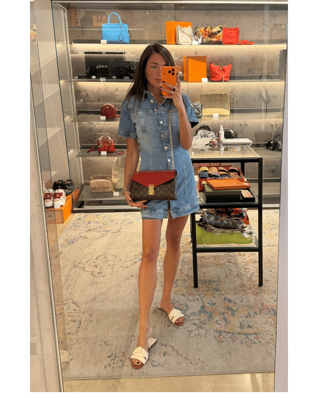 POCHETTE PALLAS CHAIN RIFINITURE ROSSE LOUIS VUITTON