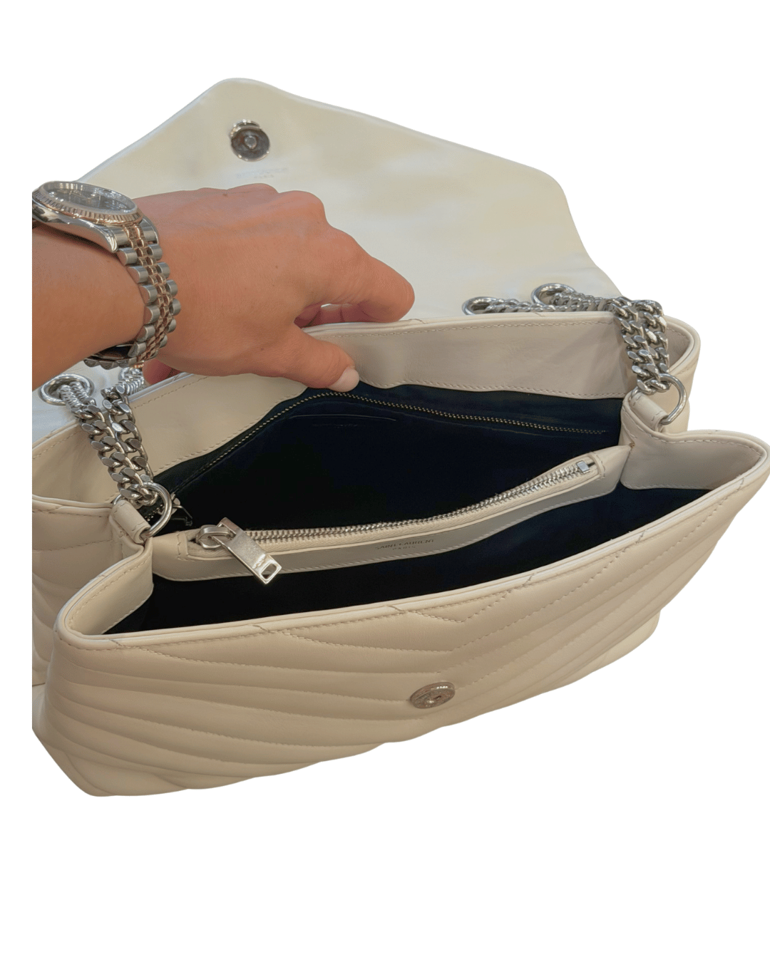 LOULOU MEDIA YSL AVORIO HARDWARE ARGENTO