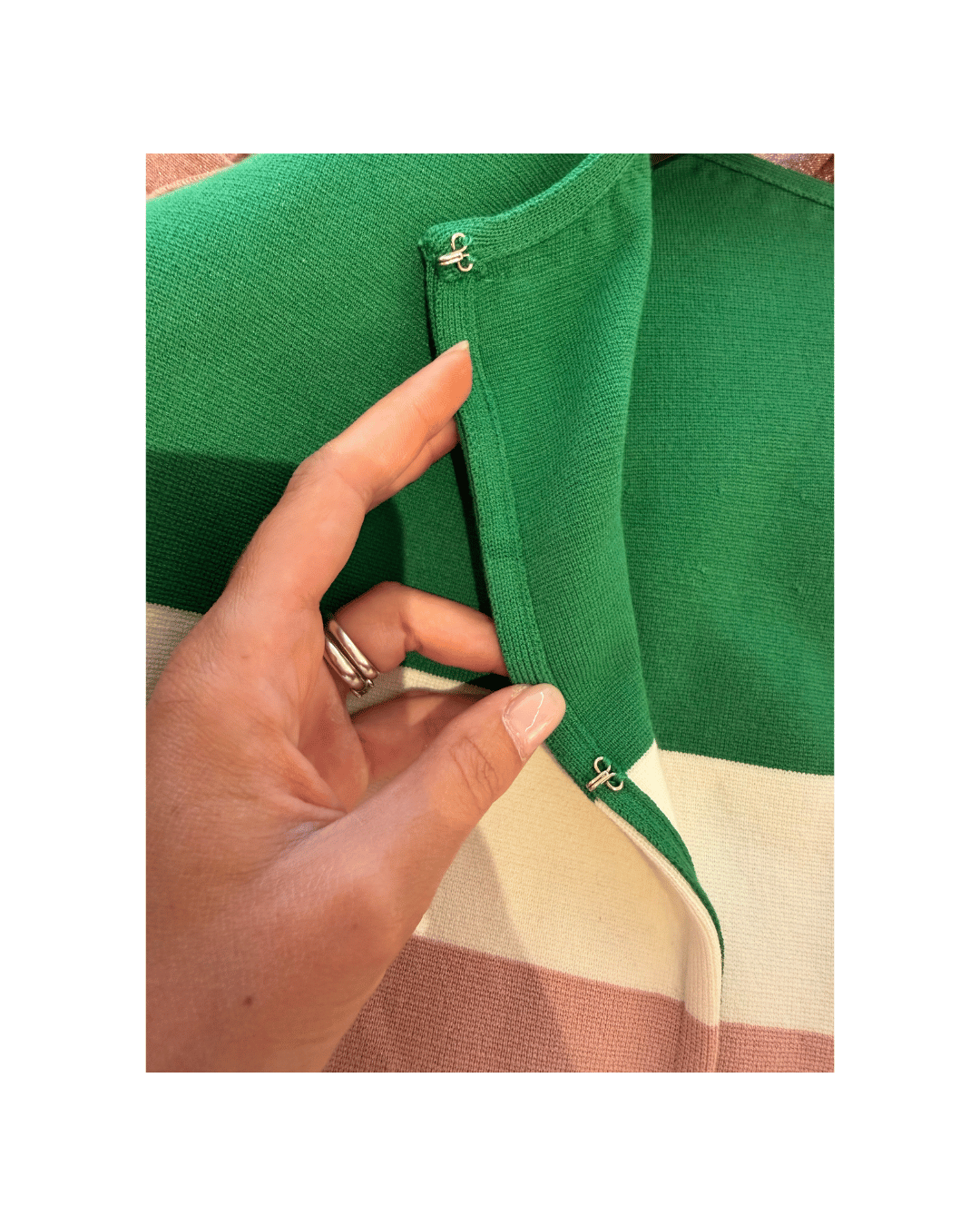 CARDIGAN TRICOLORE ELISABETTA FRANCHI Tg 40