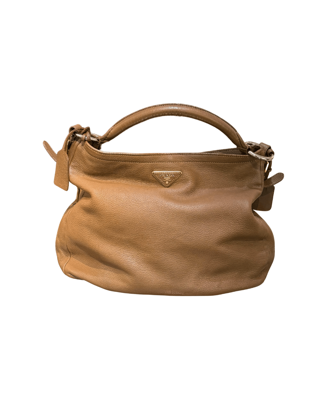 PRADA MEZZALUNA PELLE COLOR CAMMELLO