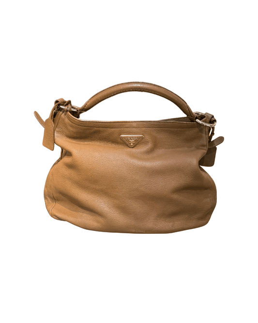 PRADA MEZZALUNA PELLE COLOR CAMMELLO