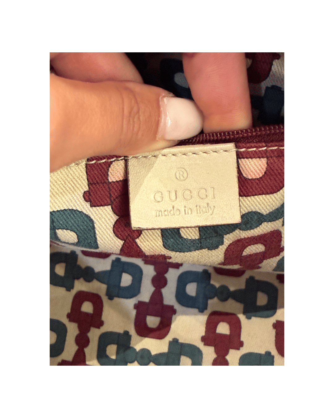BORSA GUCCISSIMA COLOR GHIACCIO DOPPI MANICI