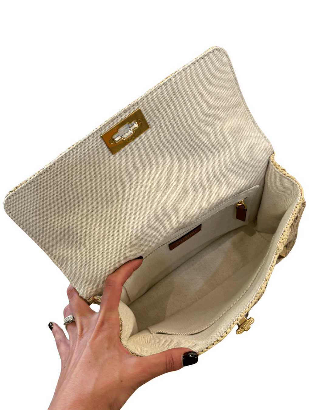 VALENTINO ROMAN STUD RAFFIA CON TRACOLLA MULTICOLOR