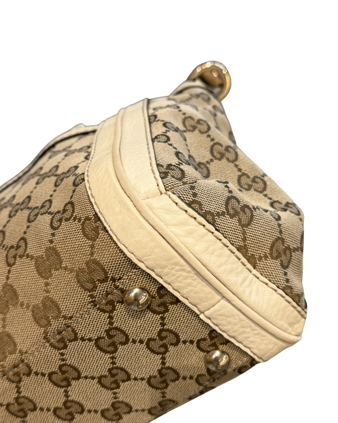 BORSA GUCCI RIFINITURE AVORIO MANICI INTRECCIATI