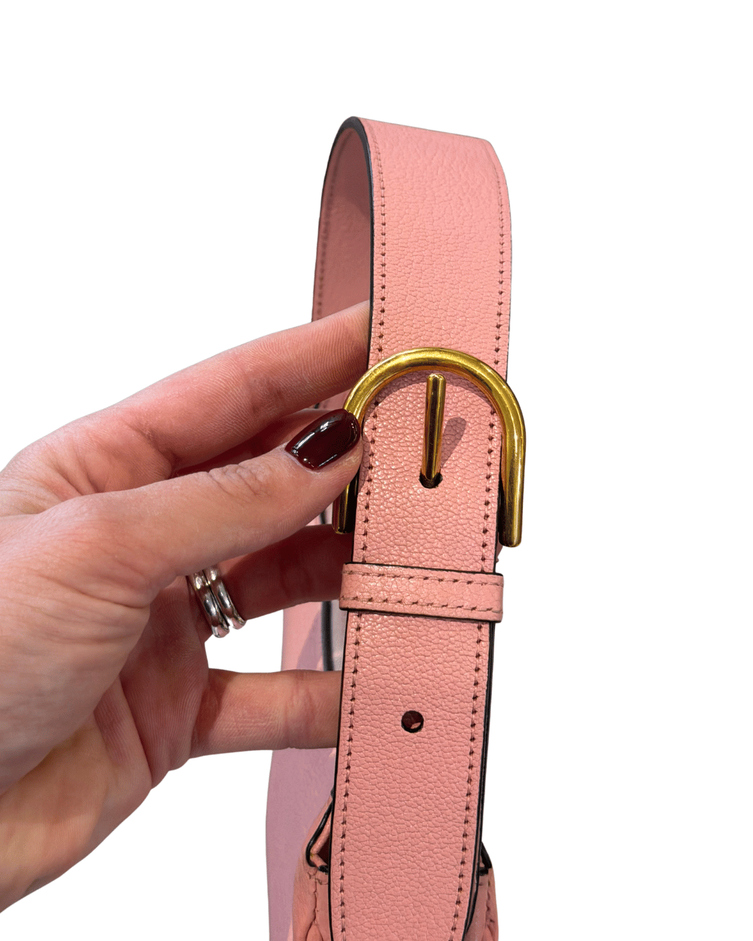 PICCOLA MEZZALUNA GUCCI ROSA PELLE MARTELLATA