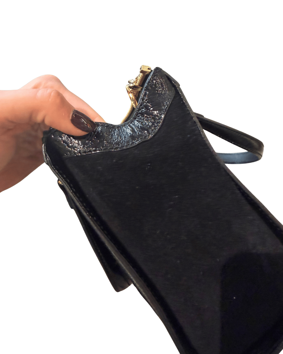 BAULETTO GUCCI OPHIDIA SUEDE NERA FASCIA WEB