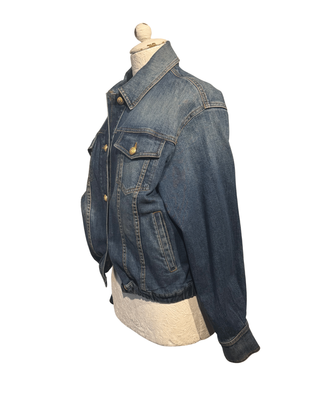 GIACCA JEANS BALMAIN BOTTONI DORATI Tg S