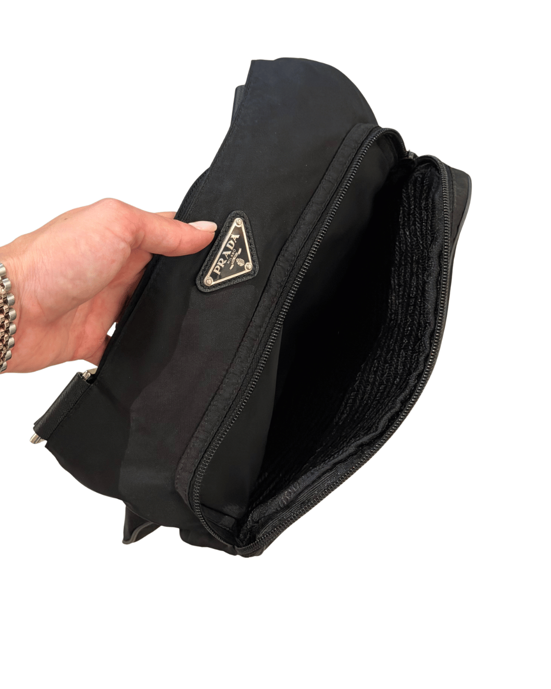 TRACOLLA UNISEX PRADA TESSUTO TECNICO NERO