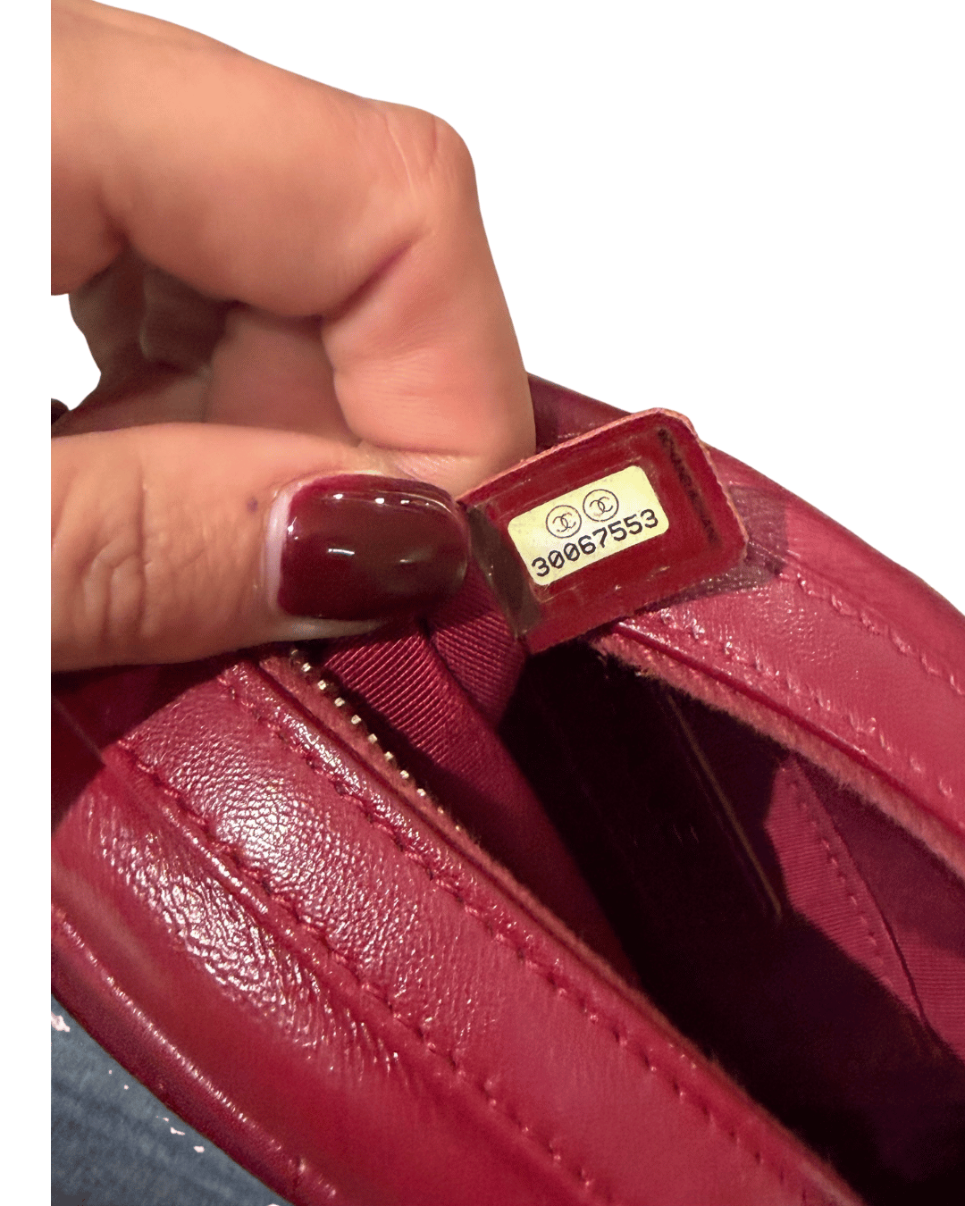 CHANEL ROUND 19 CLUTCH ON CHAIN CILIEGIA