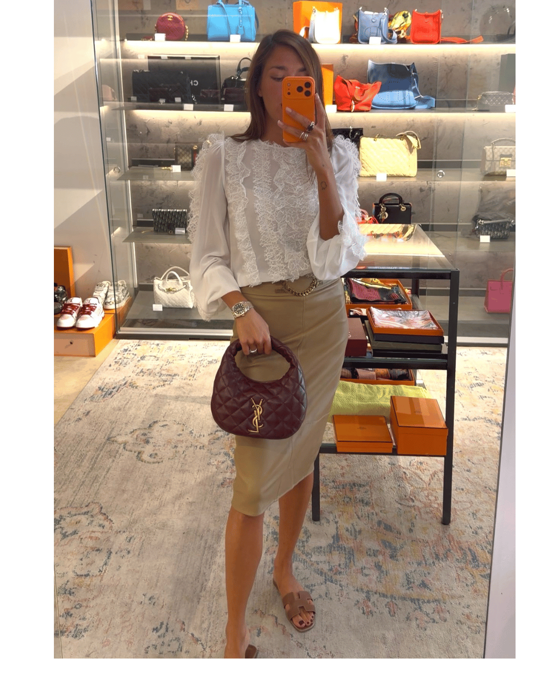 GONNA MIDI ELISABETTA FRANCHI SIMILPELLE Tg 40