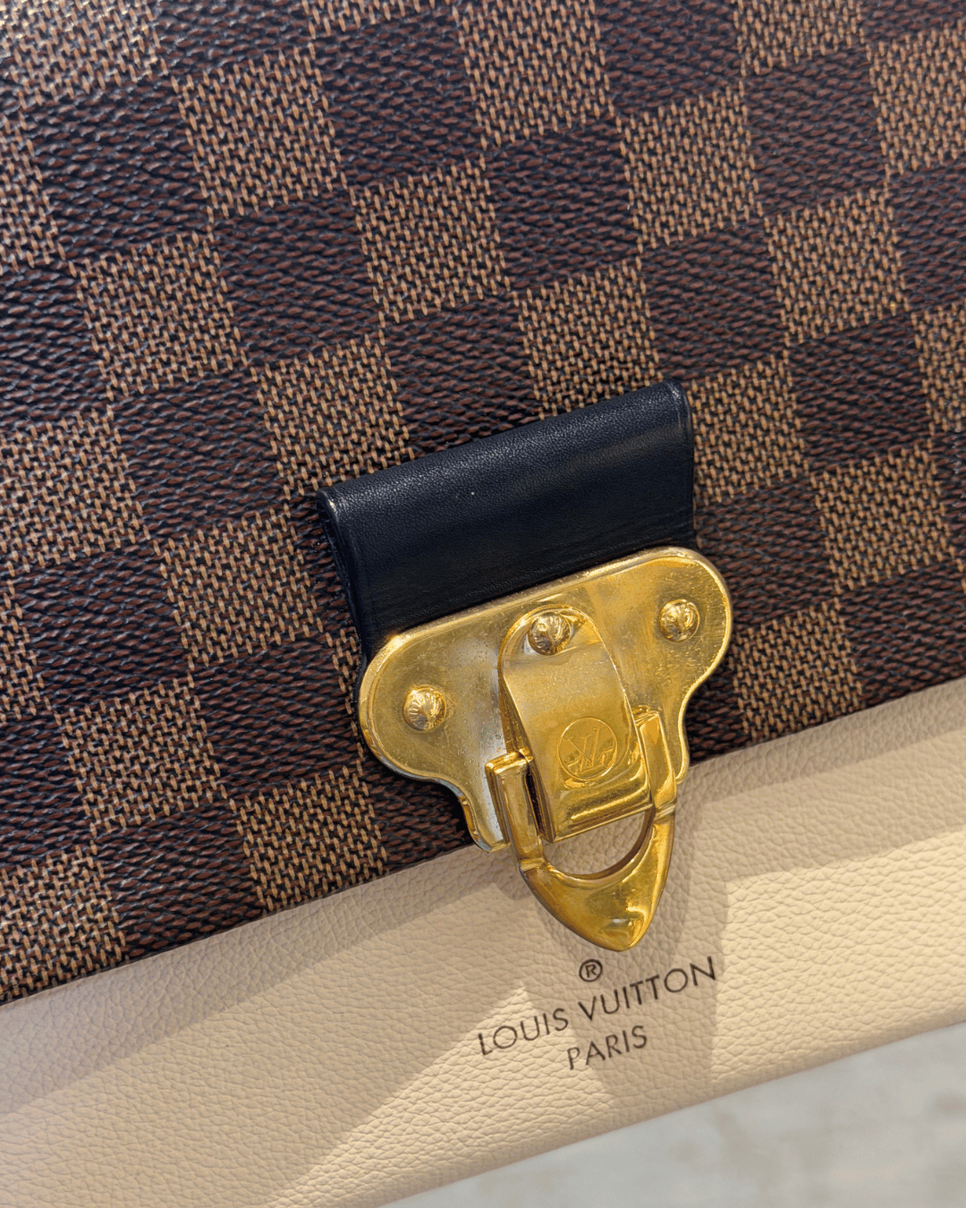 VAVIN PM LOUIS VUITTON DAMIER EBENE RIFINITURE CREMA