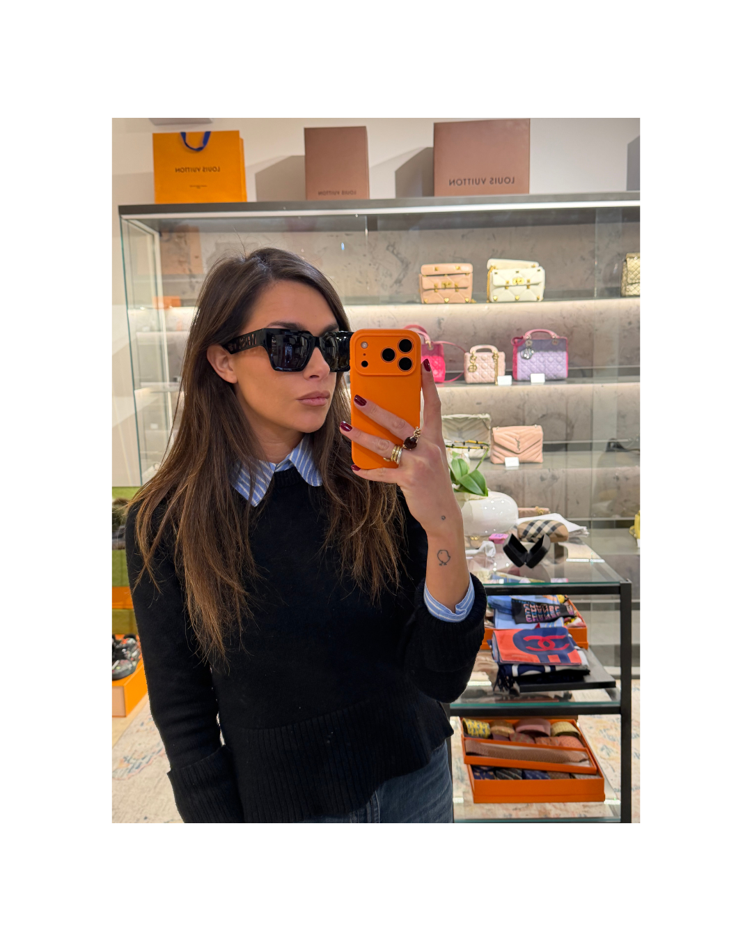 OCCHIALI VERSACE NERI LOGO CUT-OUT