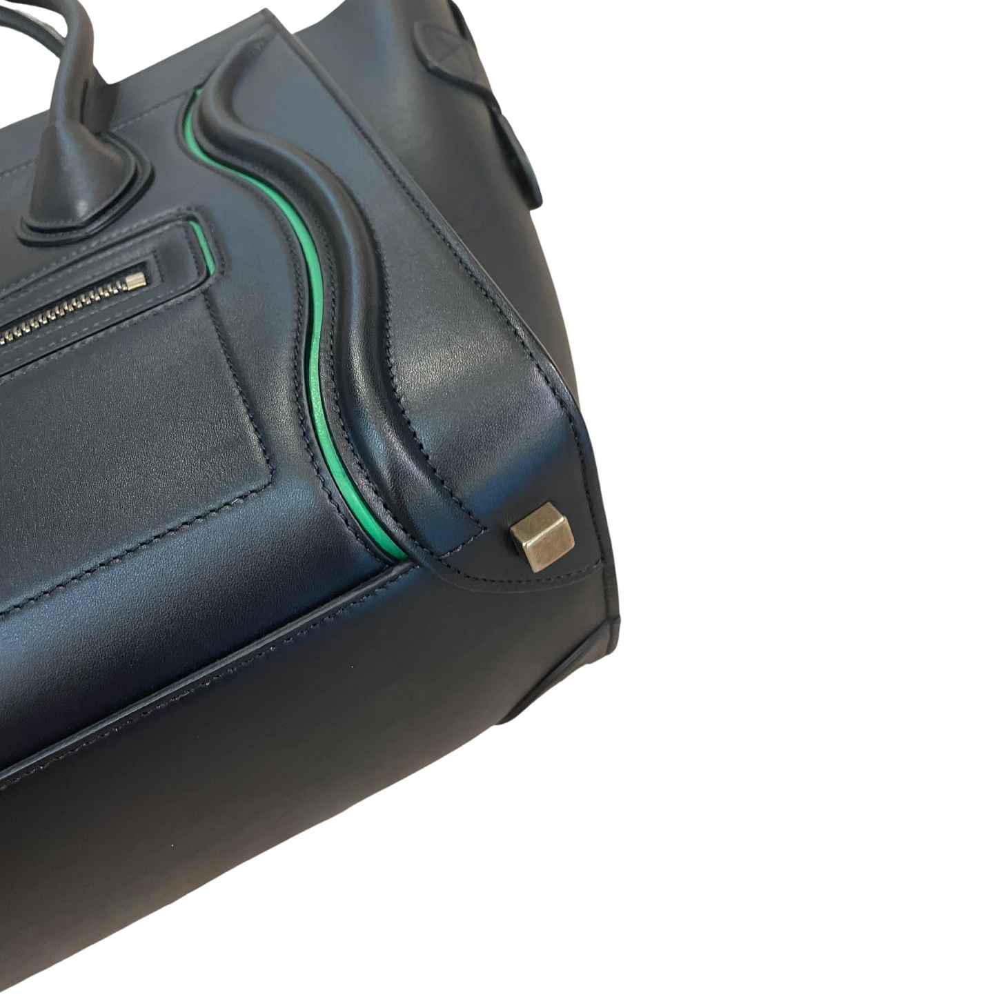 LUGGAGE CELINE NERA RIFINITURE VERDI