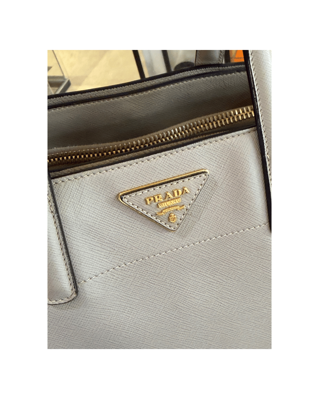 BORSA PRADA GRIGIA CON TRACOLLA