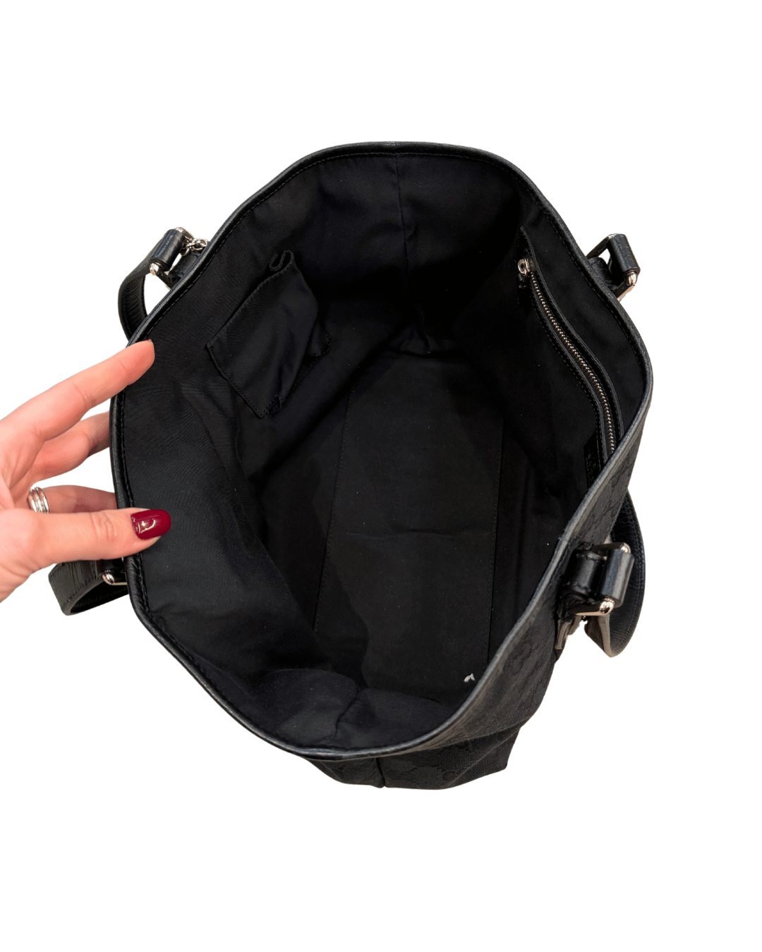 BORSA GUCCI TESSUTO NERO FASCIA WEB NERA E SENAPE