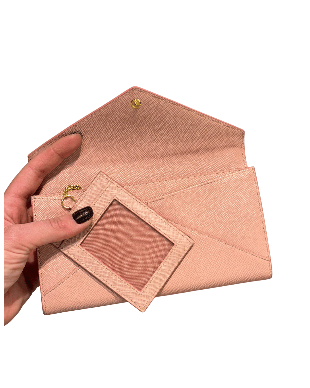 PORTAFOGLIO PRADA ROSA PELLE SAFFIANO