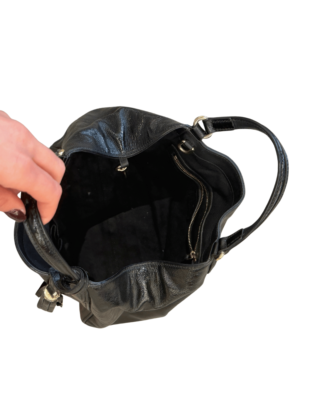 GUCCI SOHO PELLE VERNICIATA NERA