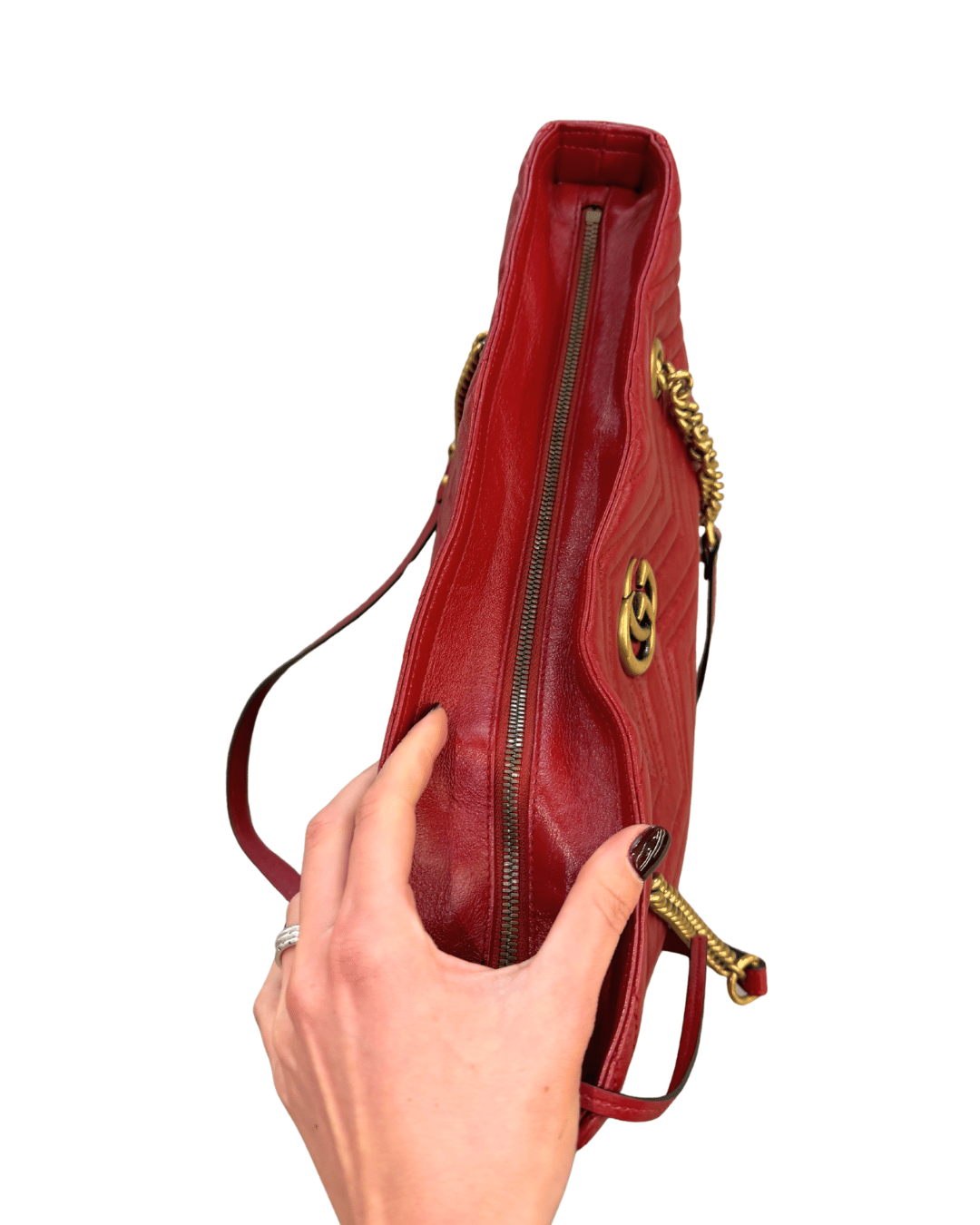 SHOPPER MARMONT GUCCI ROSSA A SPALLA