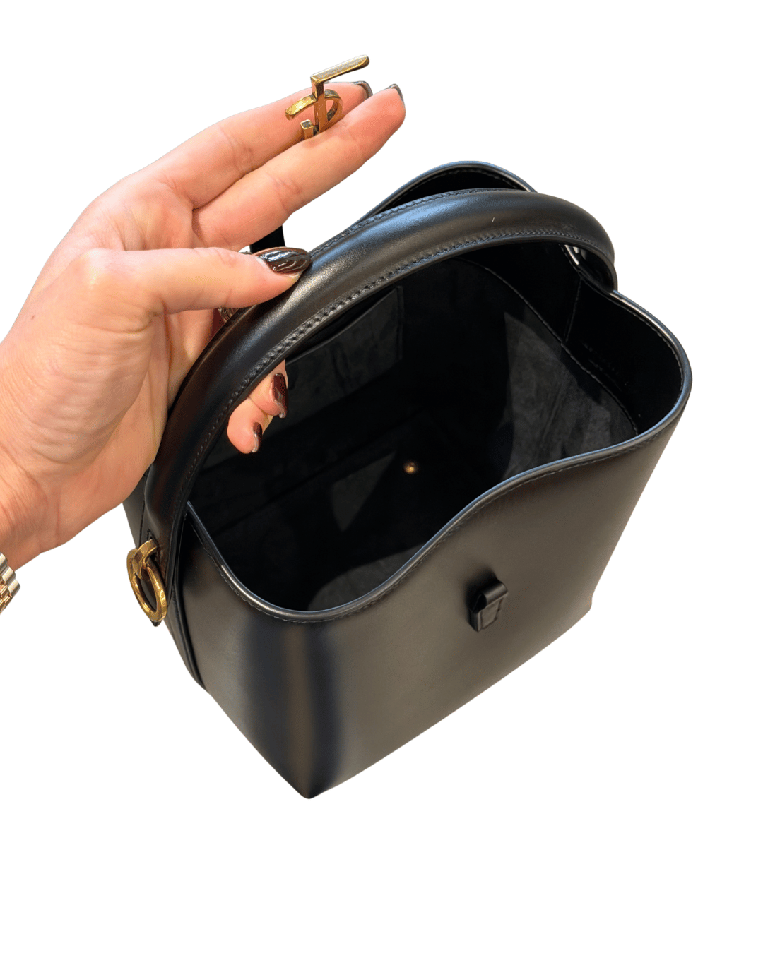 SECCHIELLO 37 SMALL YSL NERO LUCIDO