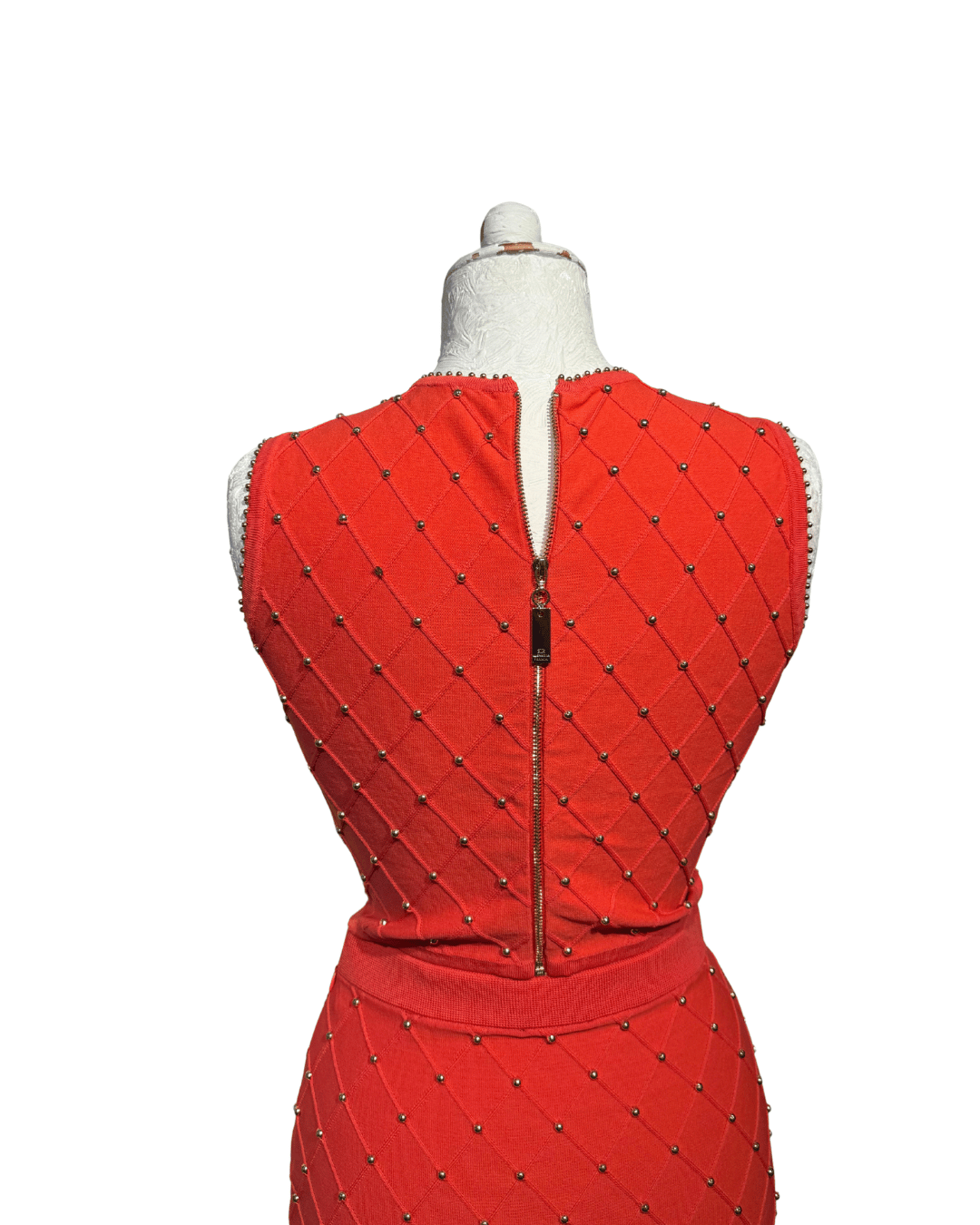 COMPLETO ELISABETTA FRANCHI CORALLO GONNA E TOP tg 42