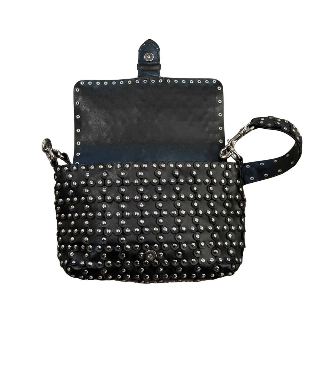 BORSA RED VALENTINO NERA CON BORCHIE