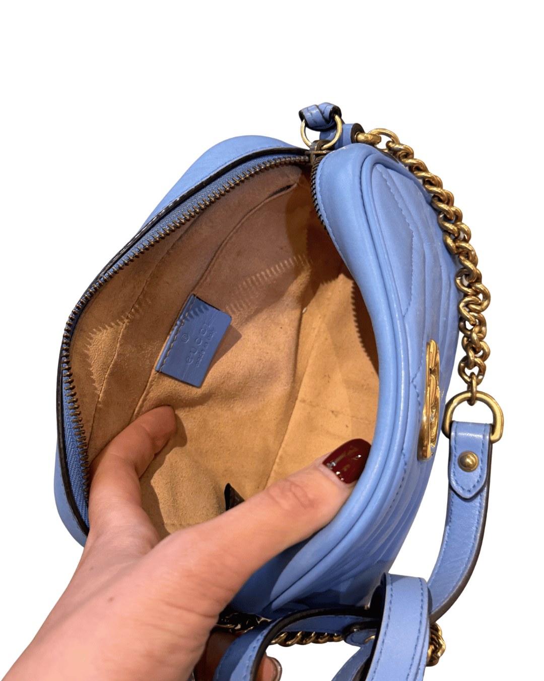 MINI CAMERA BAG GUCCI AZZURRA
