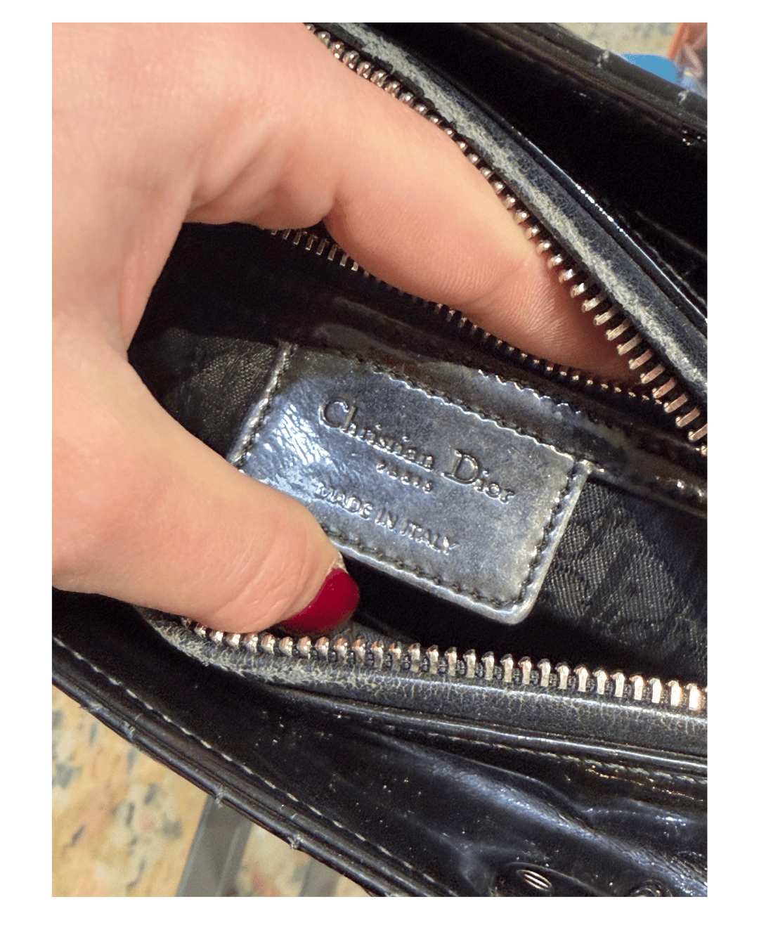 LADY DIOR MEDIA VERNIS NERA HARDWARE ARGENTO