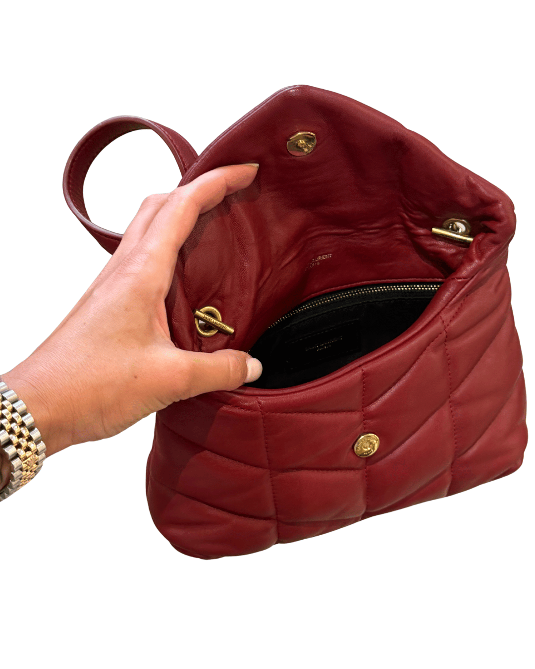 PUFFER TOY YSL ROSSA/BORDEAUX