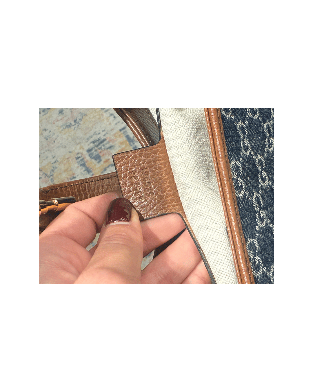 JACKIE GUCCI DENIM BLU RIFINITURE CUOIO