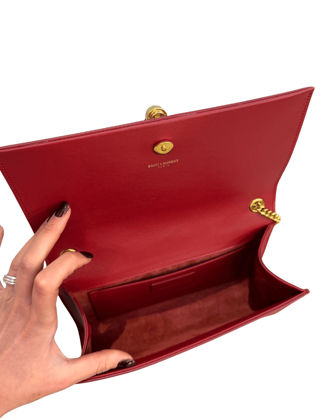 KATE MEDIA YSL PELLE LISCIA ROSSA