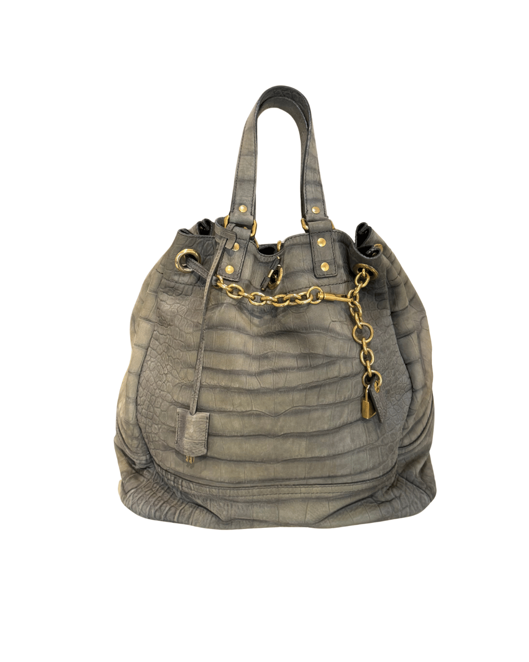 OVERSEAS TOTE YSL STAMPA COCCO GRIGIA