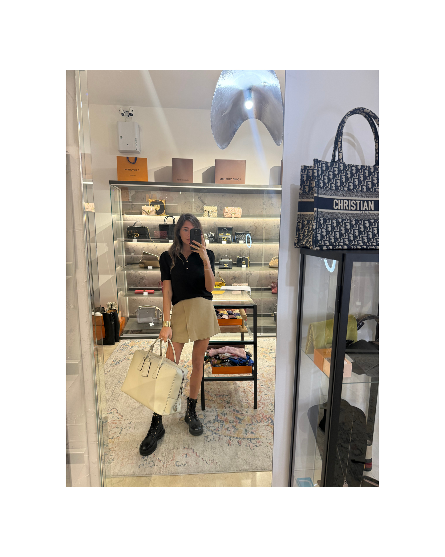 BORSONE PELLE SAFFIANO BIANCO