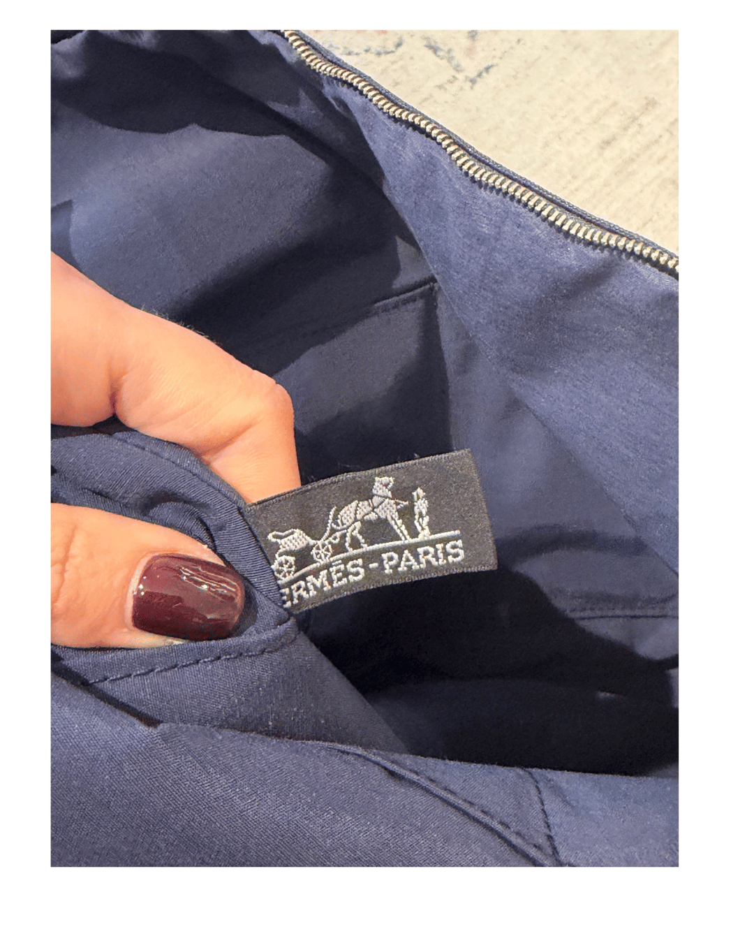 POCHETTE BOLIDE 31 HERMES BLU NAVY