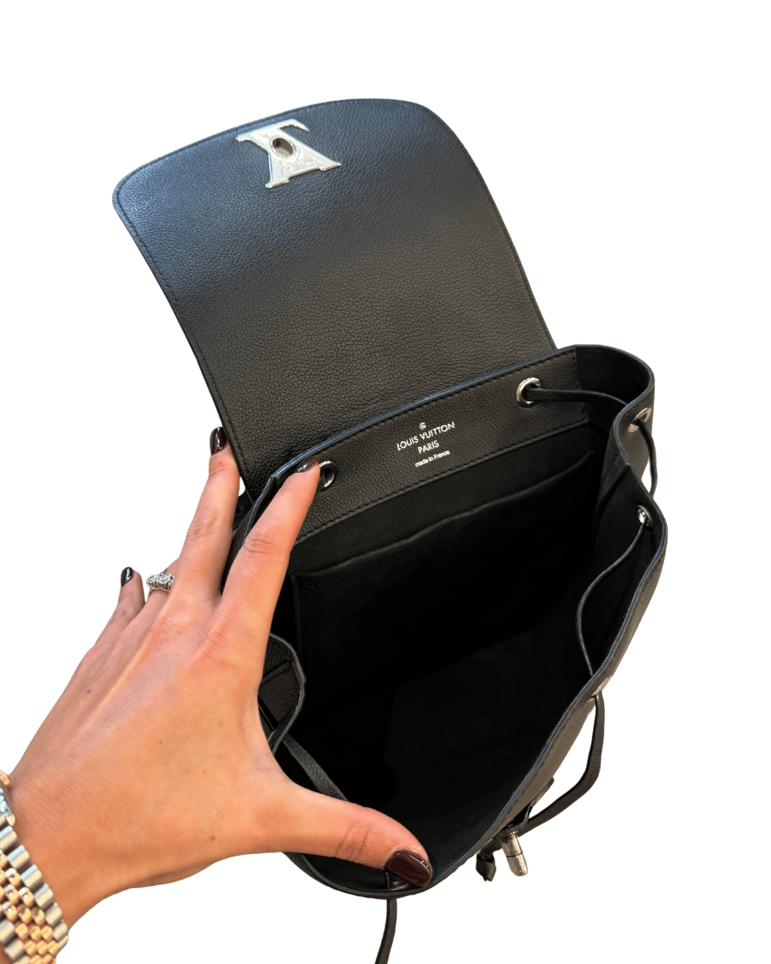ZAINO PELLE NERA LOCKME PM LOUIS VUITTON