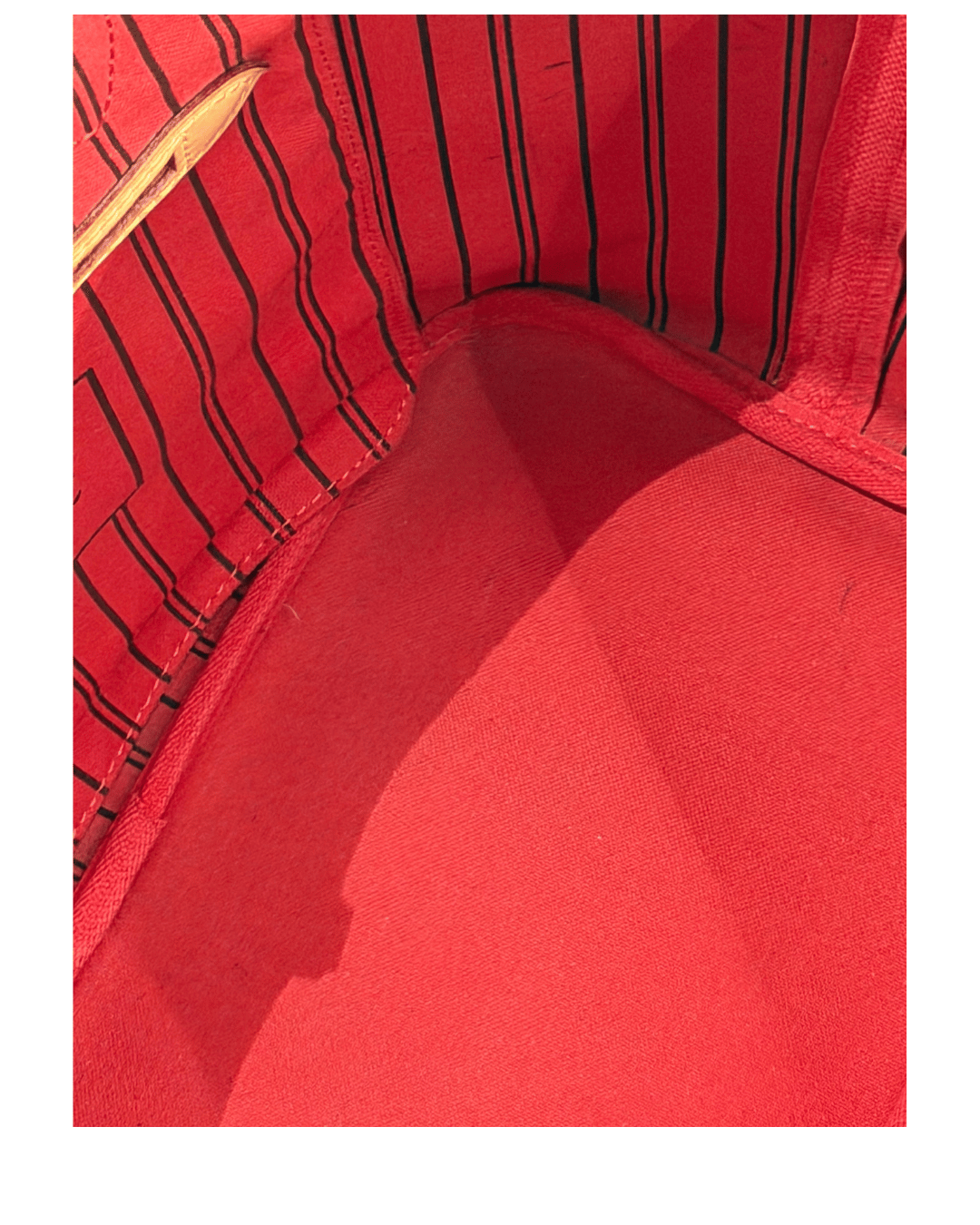 NEVERFULL MM LOUIS VUITTON MONOGRAM INTERNO ROSSO