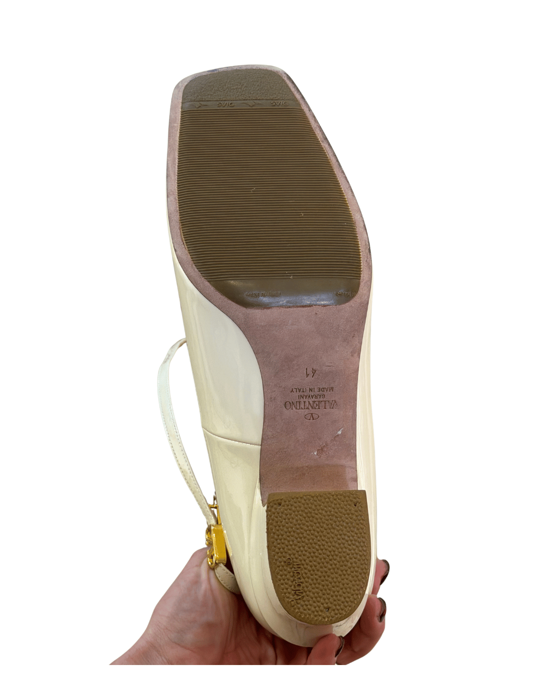 PUMPS TAN-GO VALENTINO VERNICE COLOR CREMA Nr 41