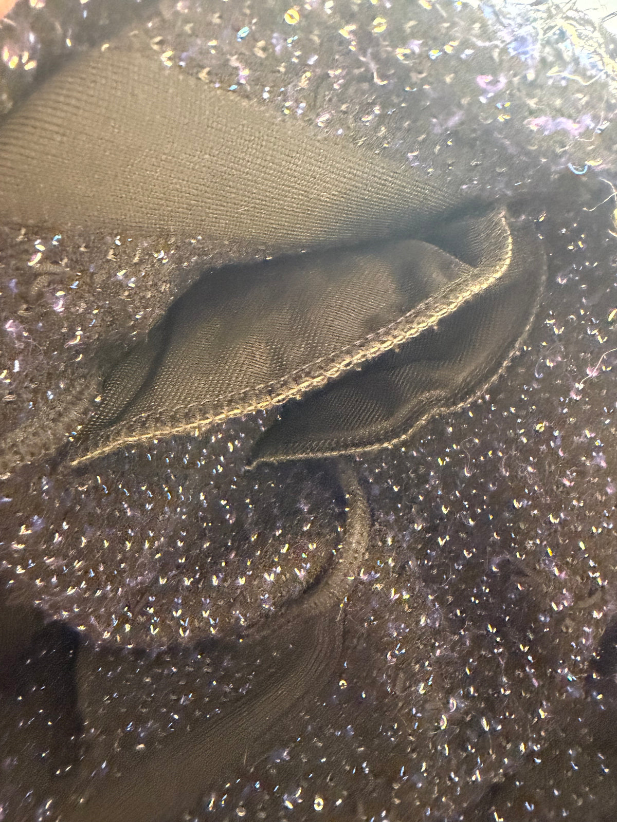 GIACCA BALMAIN PARIS TWEED BLU FRANGE Tg 38