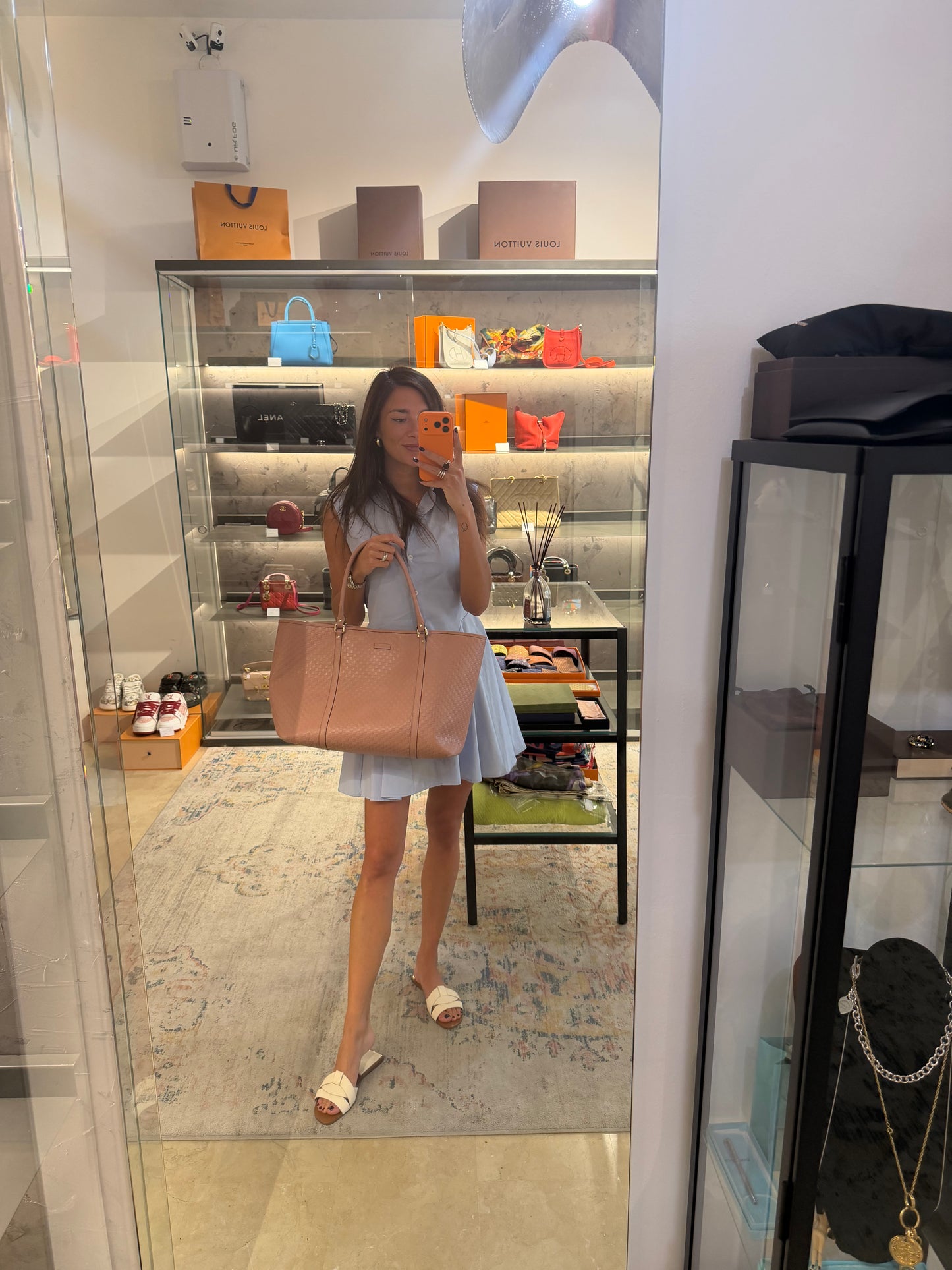 SHOPPER GUCCI GUCCISSIMA PELLE ROSA