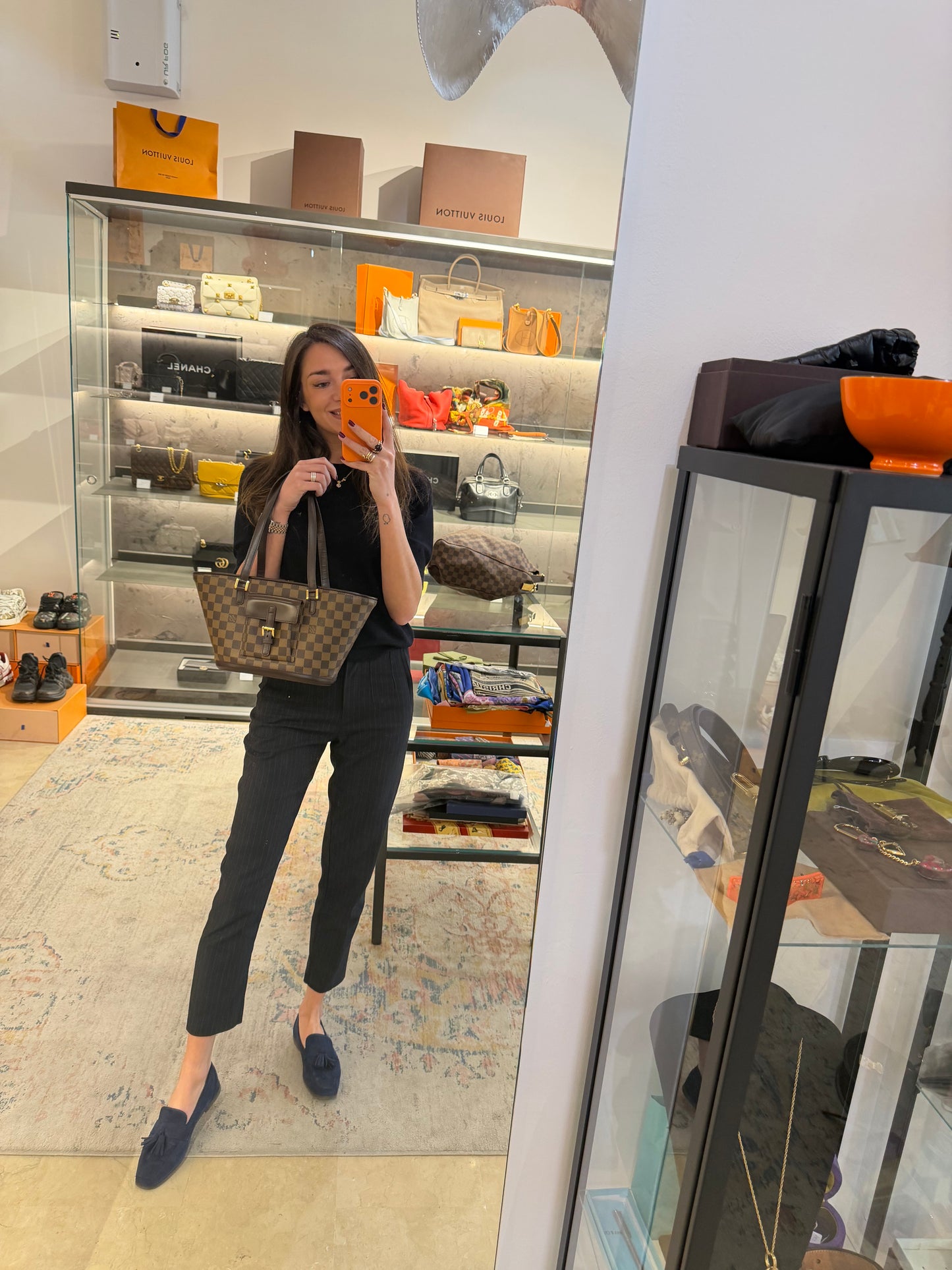 MANOSQUE DAMIER EBENE A SPALLA LOUIS VUITTON