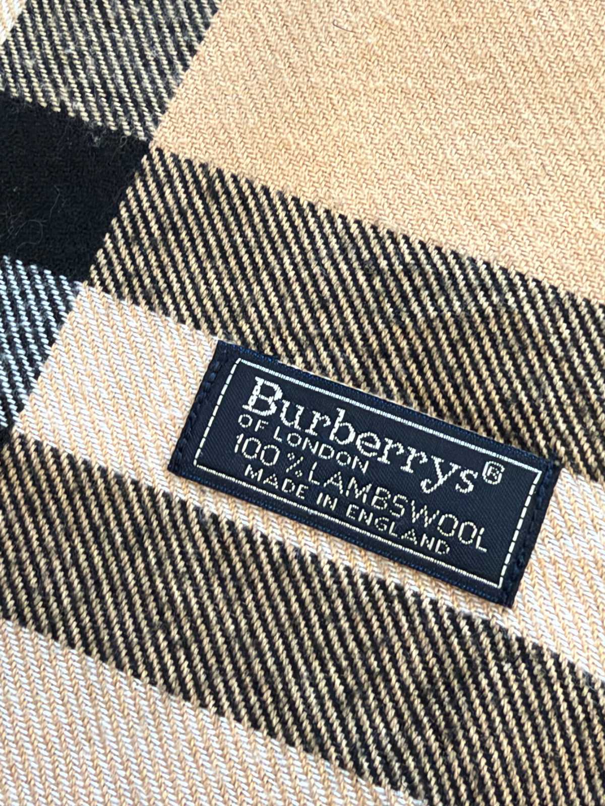 SCIARPA BURBERRY IN LANA CHECK CON FRANGE