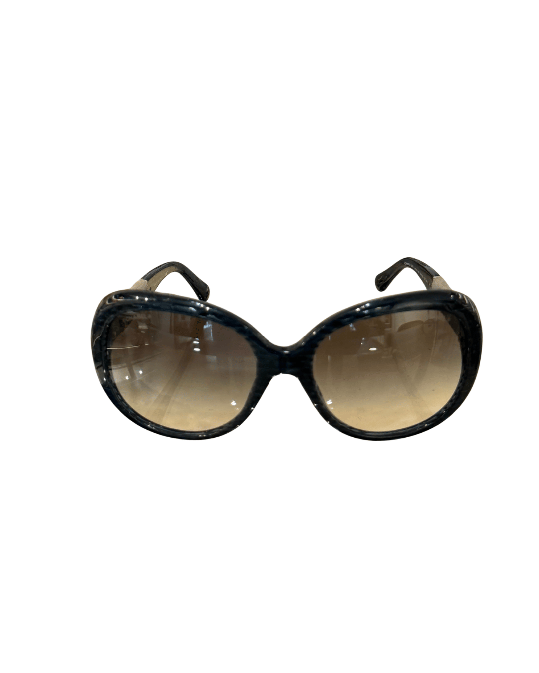OCCHIALI CHANEL DA SOLE OVERSIZE BLU PETROLIO