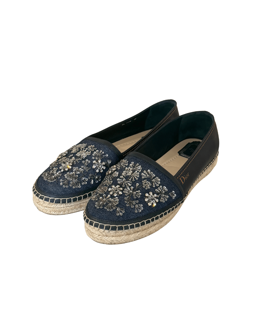 ESPADRILLAS CHRISTIAN DIOR  DENIM PERLINE Nr 40