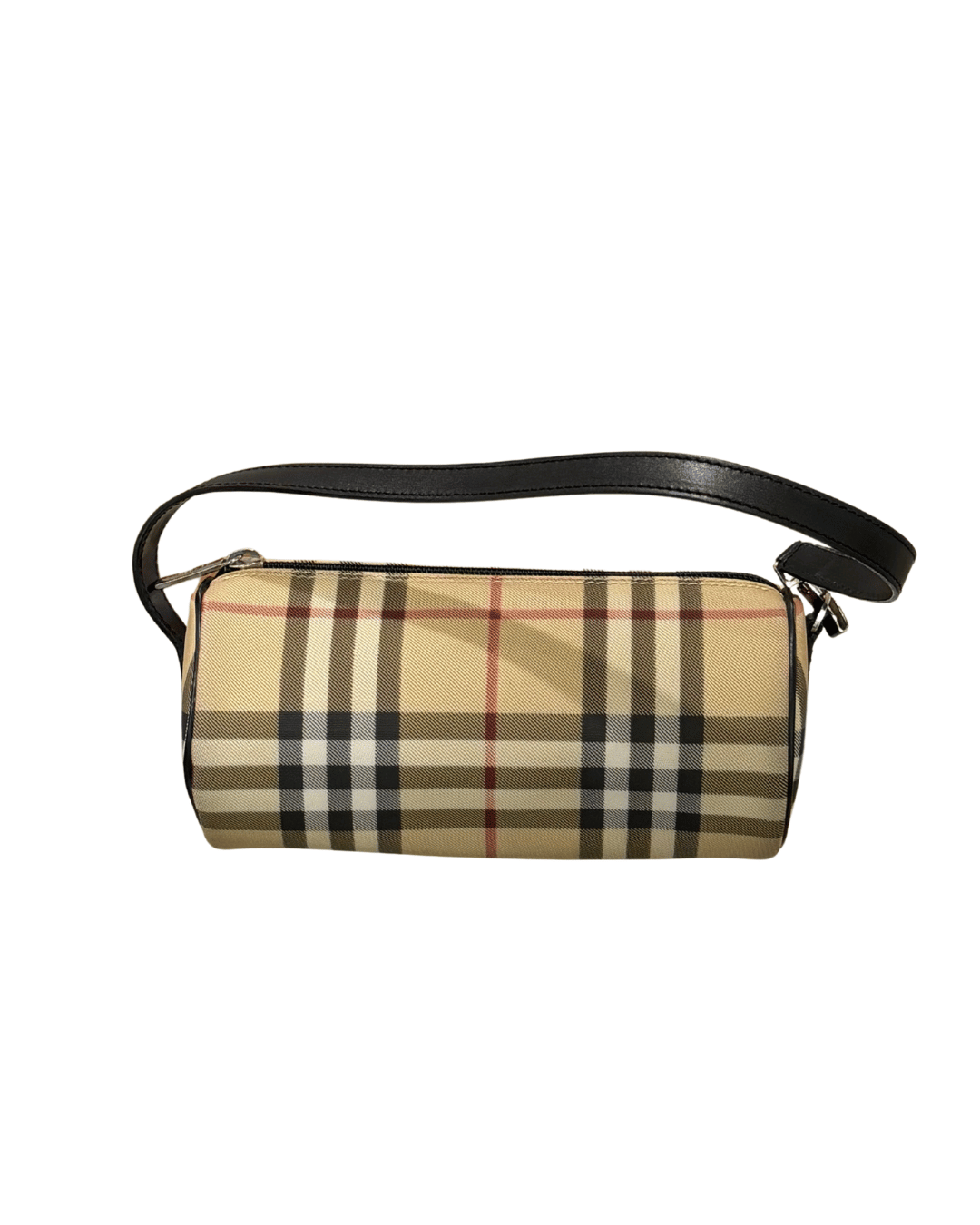 CILIDRO A MANO BURBERRY CHECK MANICO PELLE NERA